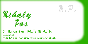 mihaly pos business card